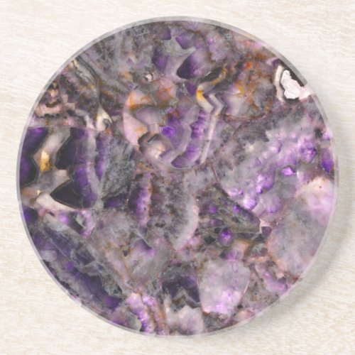 Abstract purple amethyst quartz marble granite  coaster