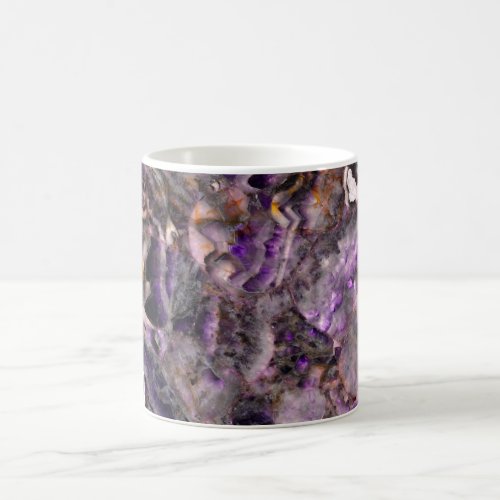 Abstract purple amethyst quartz marble granite  coffee mug