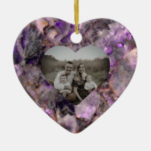 Abstract purple Amethyst Quartz marble stone Ceramic Ornament