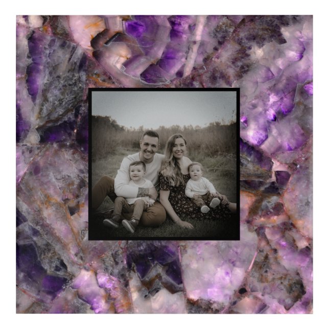 Abstract purple Amethyst Quartz, purple granite  Acrylic Print (Front)