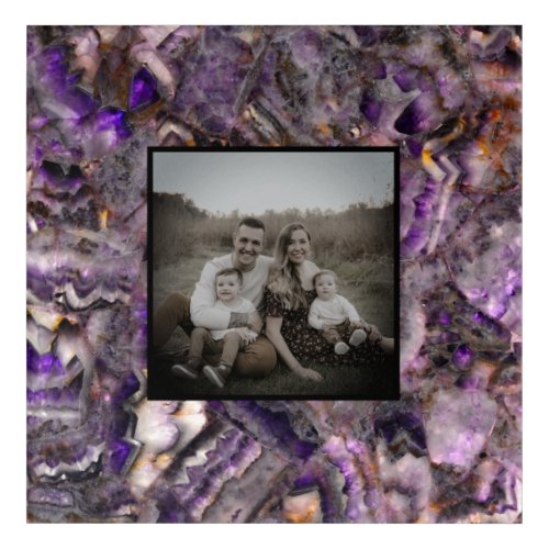 Abstract purple Amethyst Quartz purple granite Acrylic Print
