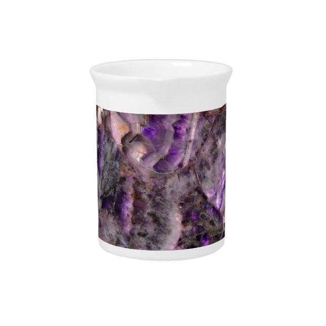 Abstract purple Amethyst Quartz, purple granite Drink Pitcher (Front)