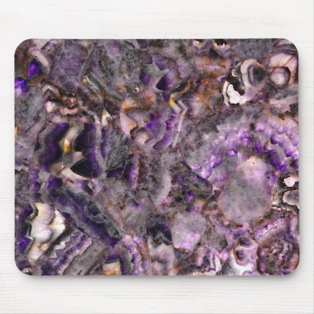 Abstract purple Amethyst Quartz, purple granite Mouse Pad (Front)