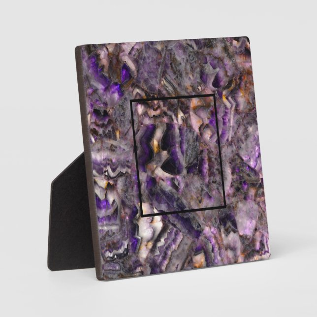 Abstract purple Amethyst Quartz, purple granite Plaque (Front)