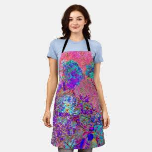 Abstract Purple and Blue Hydrangea with Magenta Apron