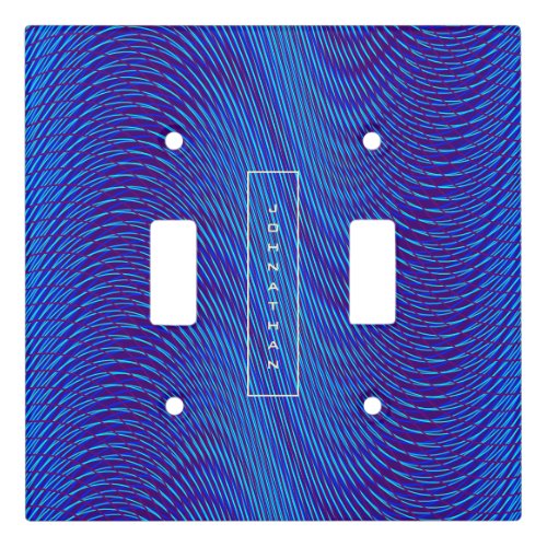 Abstract Purple and Blue Psychedelic Rad  Trippy Light Switch Cover
