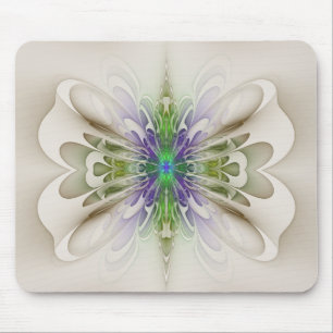 Abstract Purple and Green Butterfly "Gowan Grove" Mouse Pad