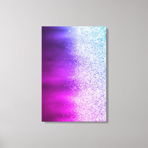 Abstract Purple And Pink Modern Glitter Painting  Canvas Print