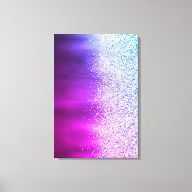 Abstract Purple And Pink Modern Glitter Painting  Canvas Print (Front)