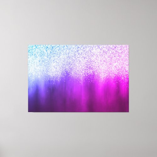 Abstract Purple And Pink Ombre Glitter Painting Canvas Print