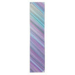 Abstract Purple and Teal Gradient Stripes Pattern Short Table Runner