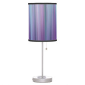 Abstract Purple and Teal Gradient Stripes Pattern Table Lamp (Left)