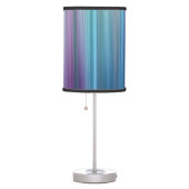 Abstract Purple and Teal Gradient Stripes Pattern Table Lamp (Right)