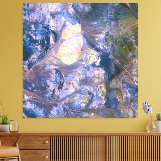Abstract Purple Aura Power Canvas Print (Insitu(LivingRoom))