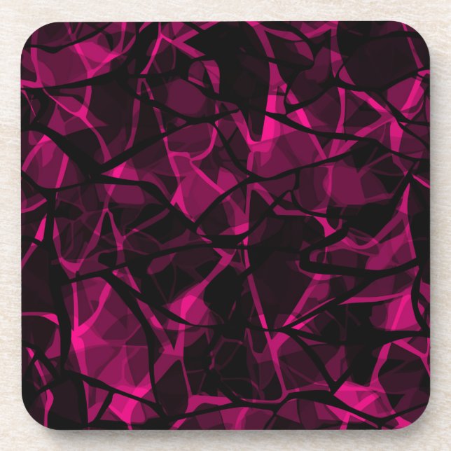 Abstract purple beverage coaster (Front)