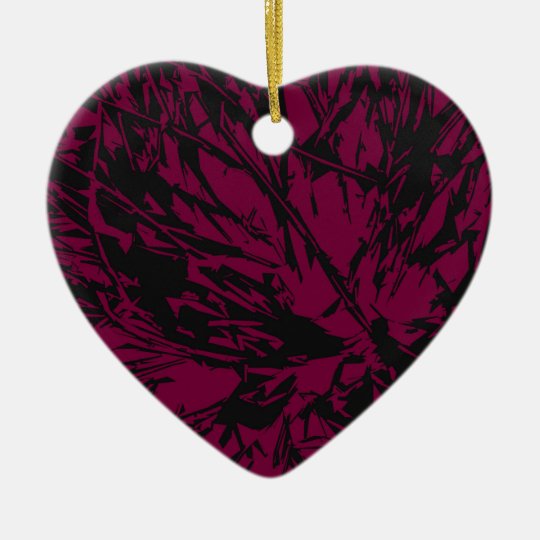 Abstract Purple & Black Ceramic Ornament