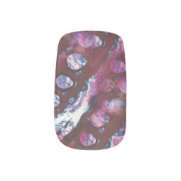 Abstract purple black fluid design minx nail art