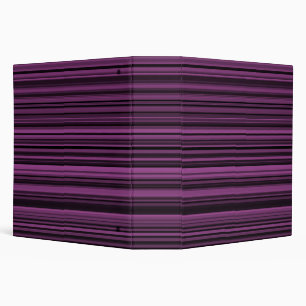 Abstract Purple Black Stripes 3 Ring Binder
