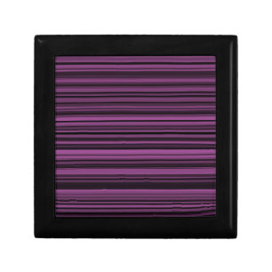 Abstract Purple Black Stripes Gift Box