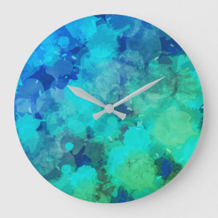 Abstract Purple Blue Color Abstract Large Clock