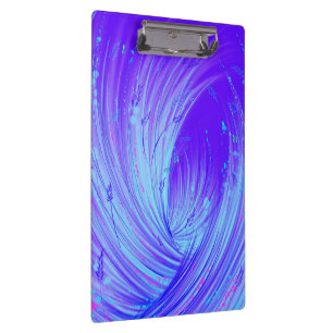 Abstract purple blue Enchanted Garden Clipboard