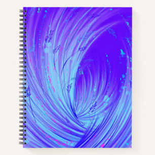 Abstract purple blue Enchanted Garden Notebook