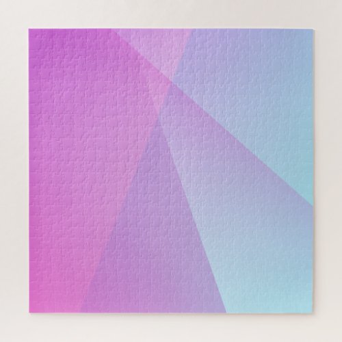 Abstract Purple Blue Geometric Ombre Gradient Jigsaw Puzzle