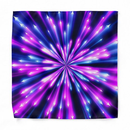 Abstract Purple Blue Lights _ Star Bang Bandana