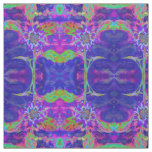 Abstract purple blue sunflower | retro funky  fabric