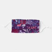 Abstract Purple Botanical Floral Wildflowers Adult Cloth Face Mask (Front, Folded)