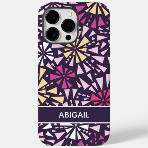 Abstract Purple Bursts Personalized Case_Mate iPhone 14 Pro Max Case