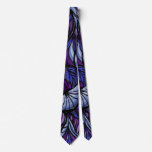 Abstract Purple Butterfly Wing Pattern Tie