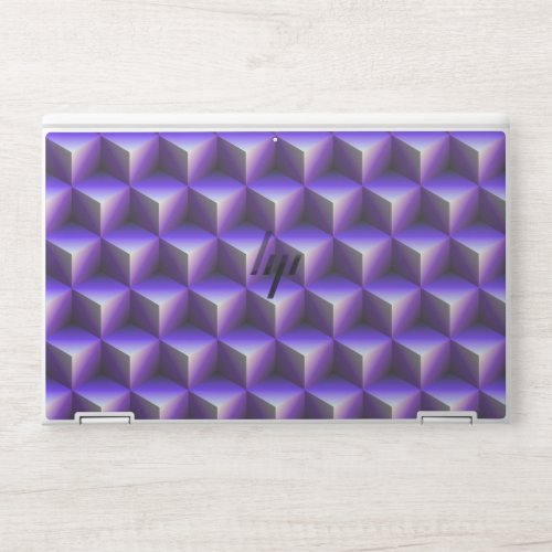 Abstract Purple Cube Block Pattern HP Laptop Skin
