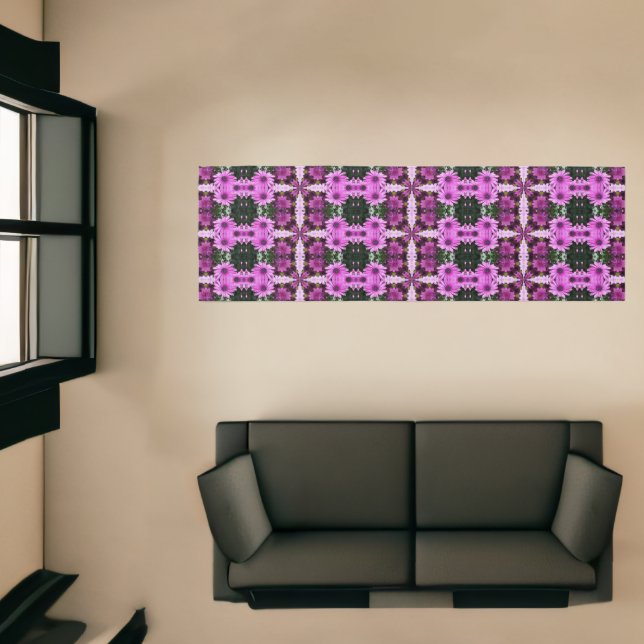 Abstract Purple Daisy Flower Pattern  Runner (Insitu (Indoor 1))