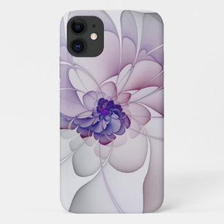 Abstract Purple Floral Coquette iPhone 11 Case
