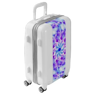 Abstract Purple Floral Mandala Pattern Luggage