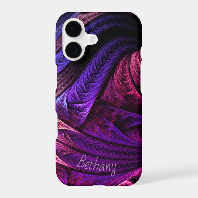 Abstract Purple Fractals Personalised Case-Mate iPhone Case (Back)
