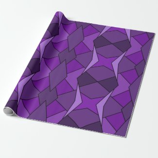 Abstract Purple Geometric Shapes Wrapping Paper