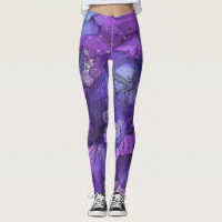 shade of crazy purple leggings, Zazzle