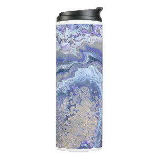 Abstract Purple & Gold Mineral Veins Thermal Tumbler