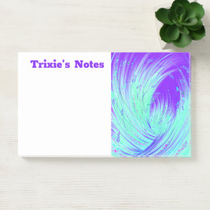 Abstract Purple & Green Enchanted Garden Post-it Notes