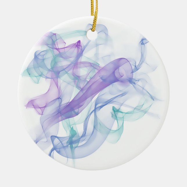 Abstract Purple Haze Ceramic Ornament (Front)