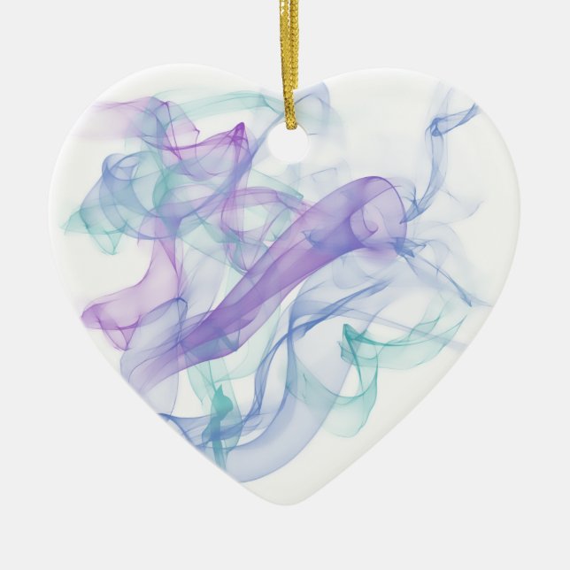 Abstract Purple Haze Ceramic Ornament (Front)