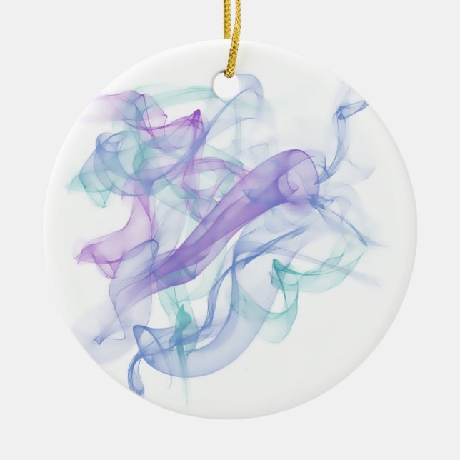 Abstract Purple Haze Ceramic Ornament (Front)