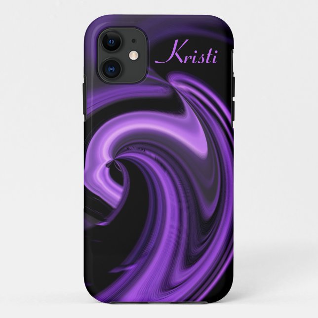 Abstract Purple Heart iPhone 5 case *Personalize* (Back)