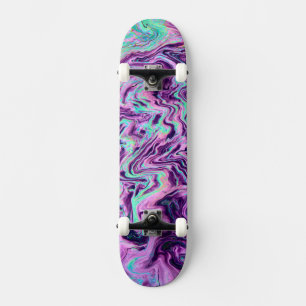 Abstract Purple Holographic Iridescent Pattern Skateboard