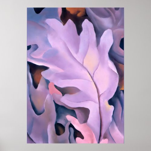Abstract  Purple Leaves  Georgia OKeeffe Poster