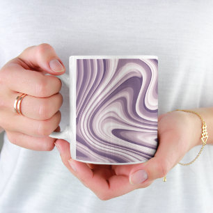 Abstract Purple Liquid Marble Coffee Mug