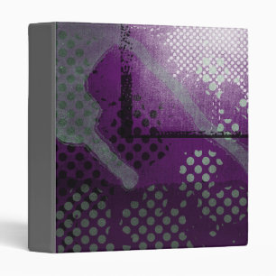 Abstract Purple Metallic Grunge Binder