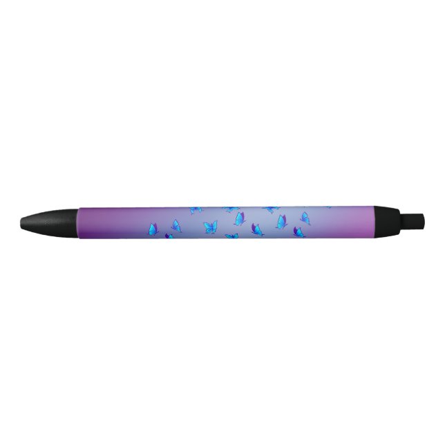 Abstract Purple Moonbeams and Butterflies  Pen (Front)
